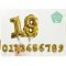 12 Mini Ballons chiffre OR (13 cm) images:#2