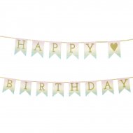 Guirlande Happy Birthday Licorne Love Pink (3 m)