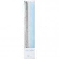 16 Longues Bougies Love Blue (17 cm)