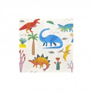 20 Serviettes Dino Colors