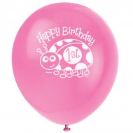 8 Ballons First Birthday Coccinelle