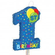 Pull pinata First Birthay bleu