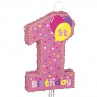 Pull pinata First Birthay girl