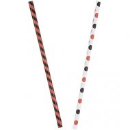 10 Pailles Noir/Orange