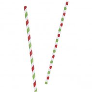 10 Pailles Rouge/Vert