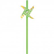 3 Pailles Moulin � vent Vert � pois