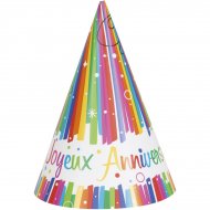 8 Chapeaux Joyeux Anniversaire Rainbow