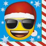 16 Serviettes Emoji Xmas