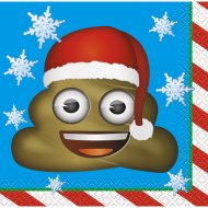 16 Petites Serviettes Emoji Xmas