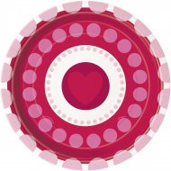 8 Petites Assiettes Coeur Farandole