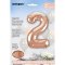 Ballon G�ant Chiffre 2 Rose Gold (86 cm) images:#1