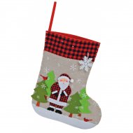 Grande Chaussette P�re No�l (33 cm) - Feutrine