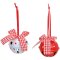 12 Suspensions Grelots Rouge et Blanc (3 cm) - M�tal images:#0