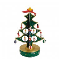 Sapin de Table Musical Vert (29 cm) - Bois