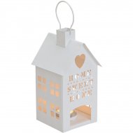 Photophore Lanterne Maison Blanche (23 cm) - M�tal