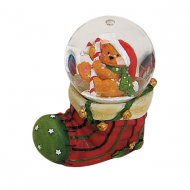 Boule � Neige Botte Ourson (7 x 4,5 cm)