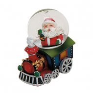 Boule � Neige Locomotive P�re No�l (7 x 4,5 cm)