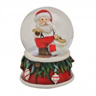 Boule � Neige P�re No�l Sapin (6 x 4,5 cm)