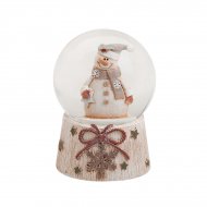 Boule � Neige Flocon et Bonhomme de Neige (6 x 4,5 cm)