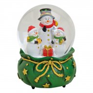 Boule � Neige Musicale G�ante Bonhommes de Neige (10 x 15 cm)