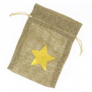 1 Sachet Tissu Etoile Or - Beige brut