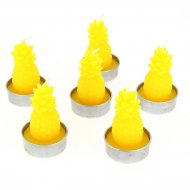 6 Bougies Ananas Jaune (6 cm)