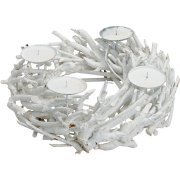 Couronne de L'Avent Bois Blanc (35 cm)