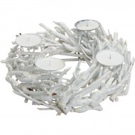 Couronne de L'Avent Bois Blanc (35 cm)