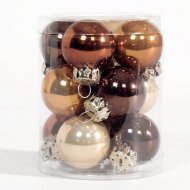 12 minis Boules Cama�eu Cuivre et Champagne