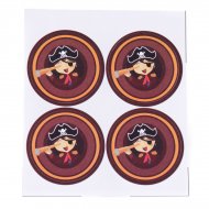 12 D�cors Pirate Fille pour Boule 5 cm