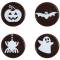 4 Mini Disques Halloween en Chocolat noir (2 cm) images:#0