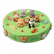 G�teau Jungle � 22 cm, 8/10 parts