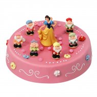 G�teau Blanche Neige et les 7 nains � 22 cm, 8/10 parts