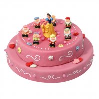 G�teau Blanche Neige et les 7 nains double 20/24 parts