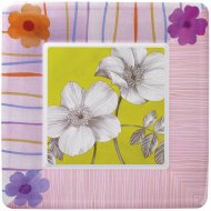 8 Assiettes Carr� Trendy Flower Maxi