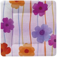 8 Assiettes Carr� Trendy Flower Mini