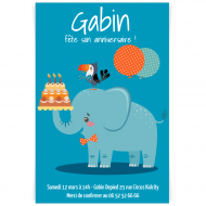 Invitation � personnaliser - Jungle Happy Birthday