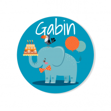 Badge � personnaliser - Jungle Happy Birthday