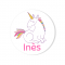 Badge � personnaliser - Licorne Rainbow images:#1