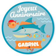 Fotocroc rond � personnaliser - Pirate Ahoy!