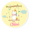 Fotocroc rond � personnaliser - Licorne Baby images:#0