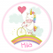 Fotocroc rond � personnaliser - Licorne Baby images:#2