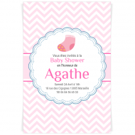 Invitation � personnaliser - Baby Shower Fille