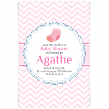 Invitation � personnaliser - Baby Shower Fille