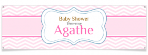 Banni�re � personnaliser - Baby Shower Fille