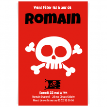 Invitation � personnaliser - Pirate Party