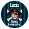 Fotocroc rond � personnaliser - Pirate T�te de Mort images:#1