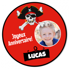 Fotocroc rond � personnaliser - Pirate Party Photo