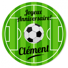 Fotocroc rond � personnaliser - Terrain de Foot