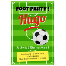 Invitation � personnaliser - Terrain de Foot